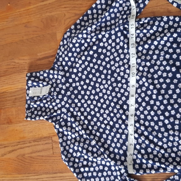 NWT J Crew floral turtleneck stretchy top medium - Picture 2 of 5